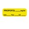 Nevs Label, Propofol 1/2" x 1-1/2" Yellow w/Black LANT-1072D - alternate 1